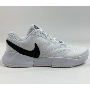 Nike Court Lite 4 Womens Tennis Shoes Sneakers White Black HC FD6575-100